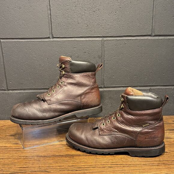 Cabela’s Kiltie 7” Brown Leather Lace Up Work Boots Men’s 12 Wide - Picture 1 of 8